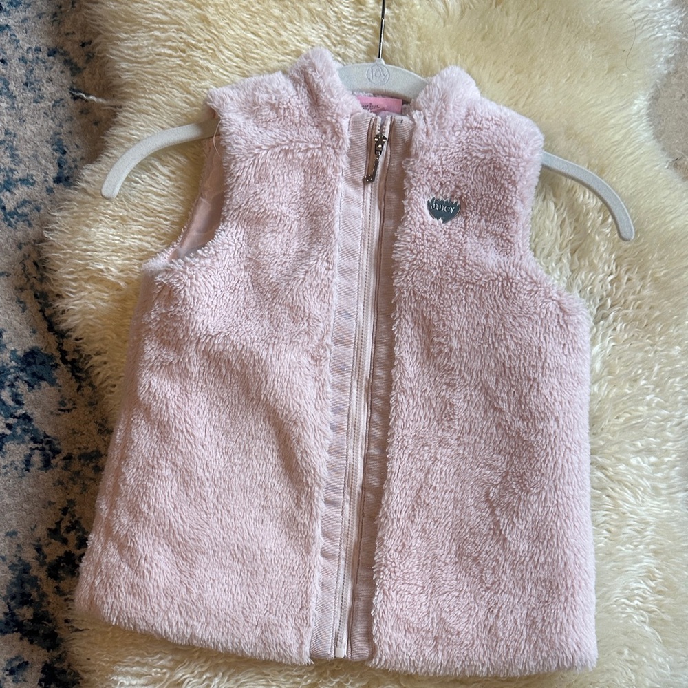 Juicy Couture Soft Pink Fleece Vest for Kids